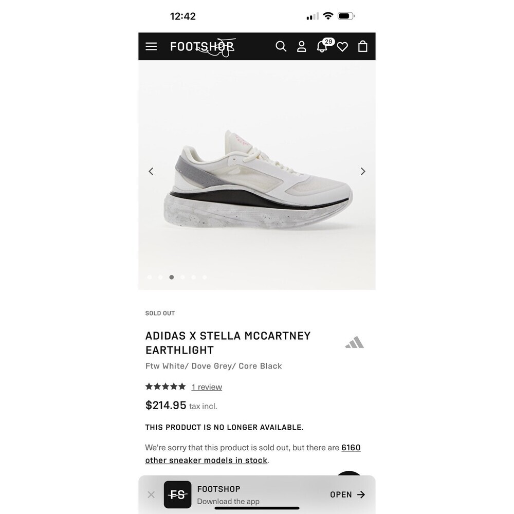 Stella McCartney Adidas Sneakers 7.5 - Picture 2 of 9